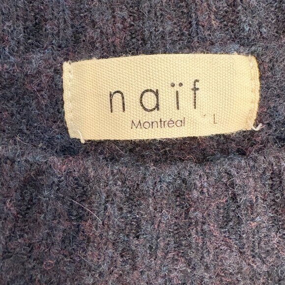 Naïf sleeveless sweater in navy blue/grey - Picture 3 of 6